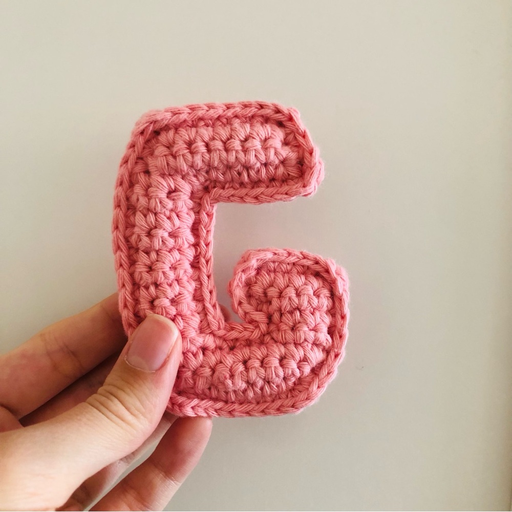 Crochet Letter Custom Letter Monogram Crochet G Baby Shower Gift Nursery
